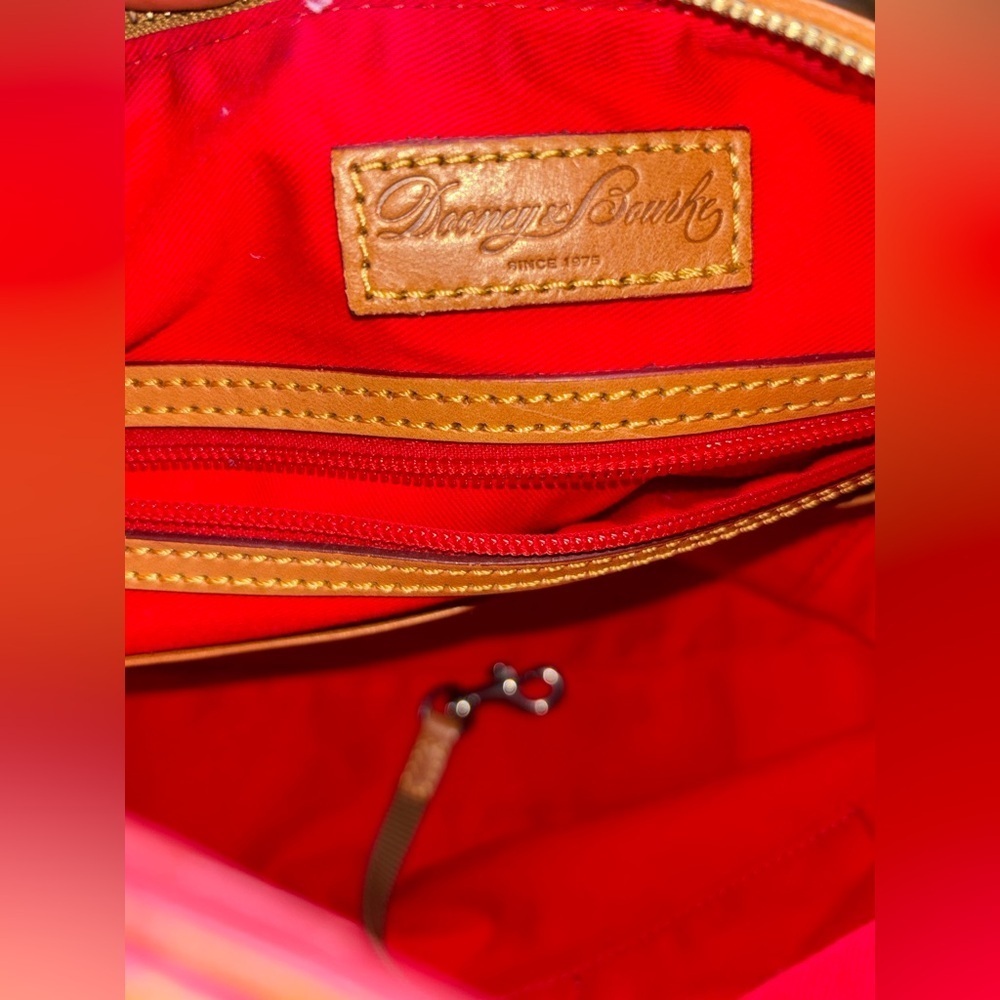 Dooney And Bourke Leather Shoulder Bag, Handbag Mustard - Picture 14 of 16